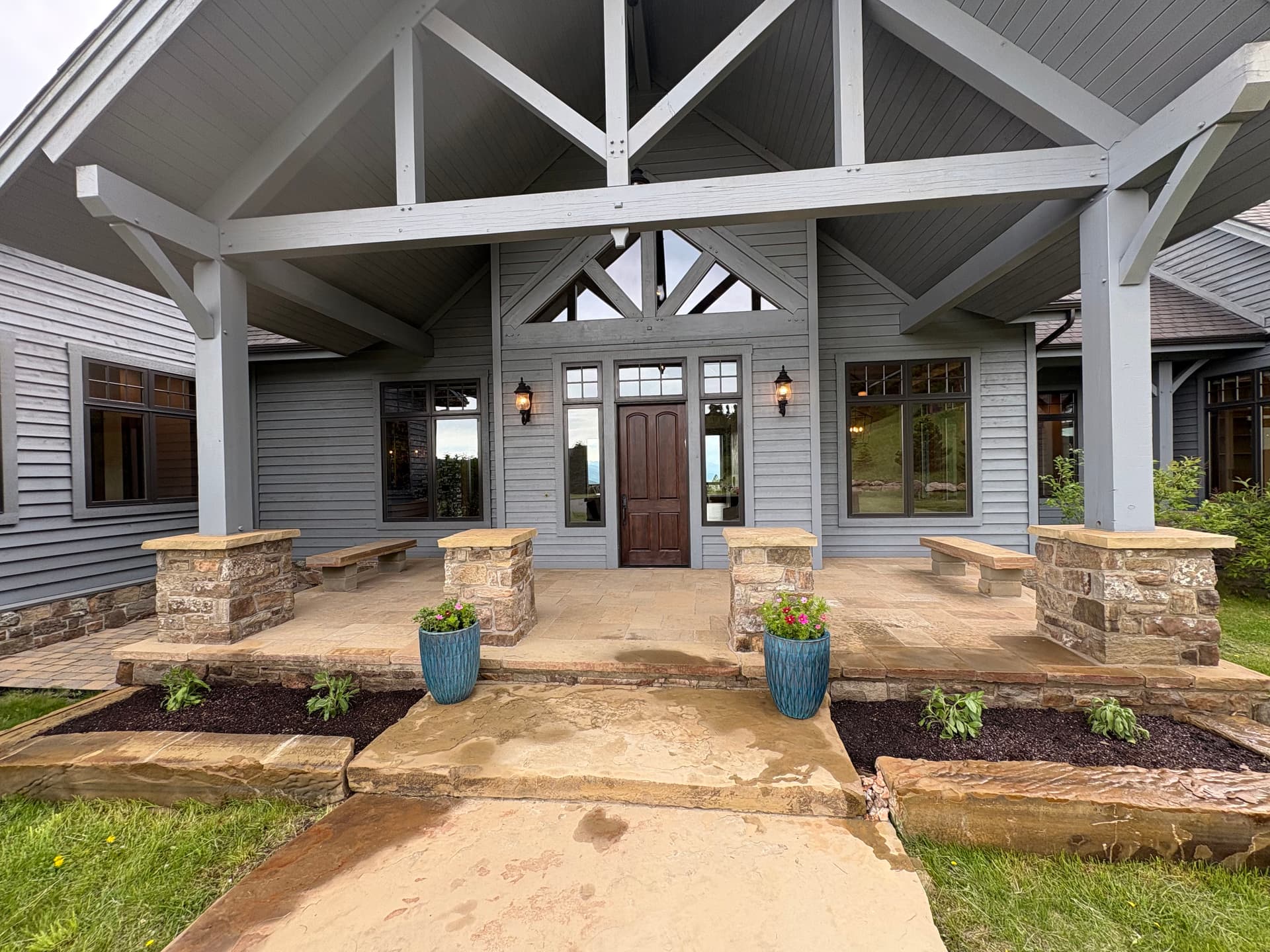 Fresh Garden Beds and Planted Pots That Actually Elevate Curb Appeal image